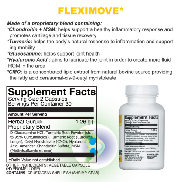 Fleximove Glucosamine & Turmeric Joint Support - Image 2
